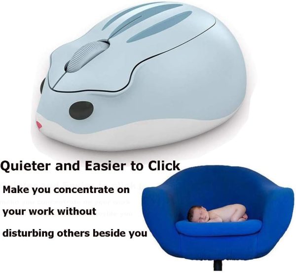 Cute Hamster Shape 2.4G Wireless Mouse