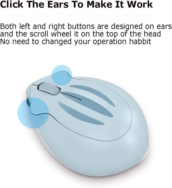 Cute Hamster Shape 2.4G Wireless Mouse